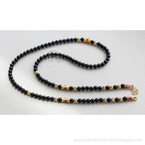 Fashion Fantastic Black Agate Necklace Jewelry (XL3301)